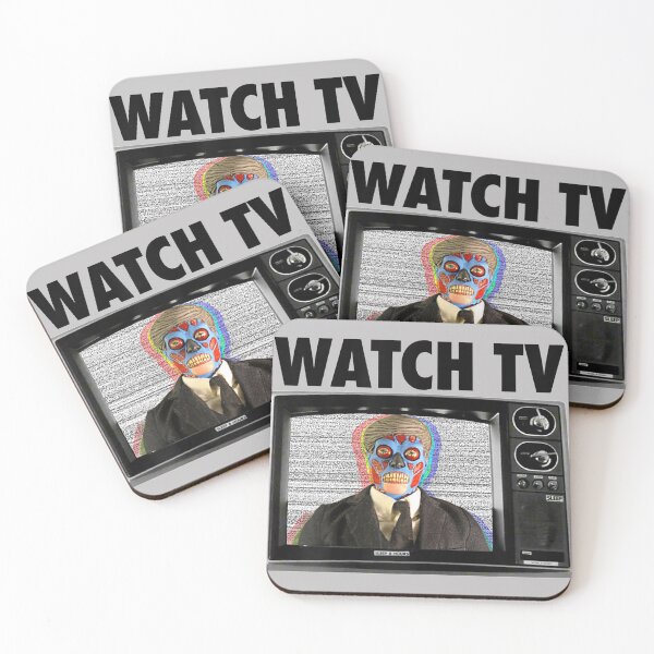 Item preview, WATCH TV. Obey. Iconic retro cult classic 1980s movie quotes T-Shirt designed and sold by Vireander31.