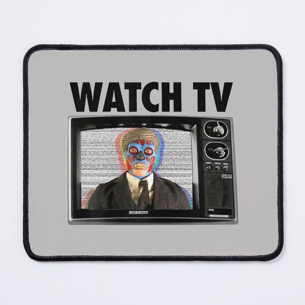 Item preview, WATCH TV. Obey. Iconic retro cult classic 1980s movie quotes T-Shirt designed and sold by Vireander31.