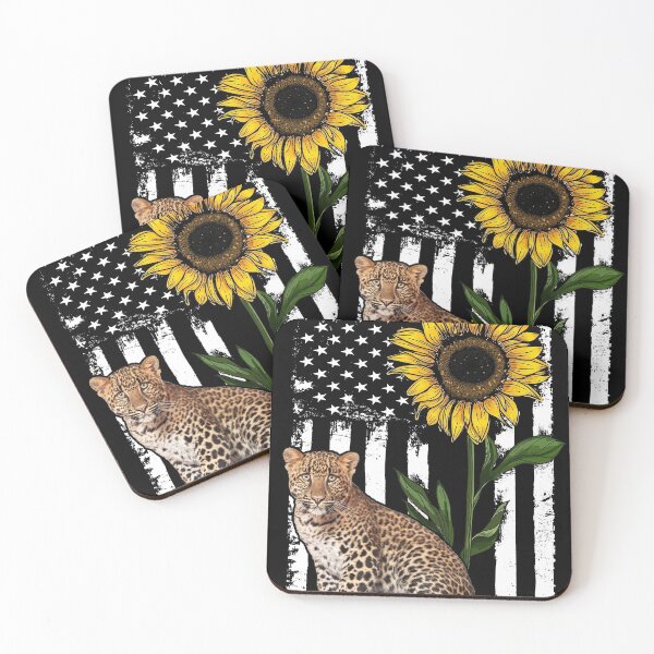 Item preview, Leopard  American Flag Sunflower designed and sold by LarinaBeauty.