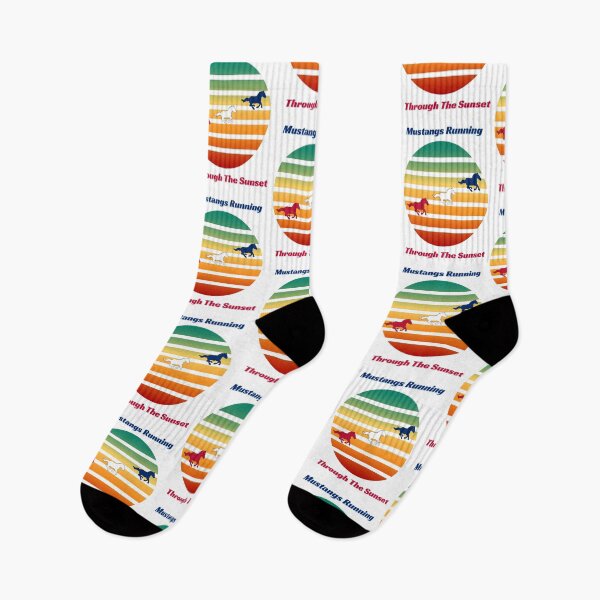 Item preview, Mustangs Running Through The Sunset designed and sold by teewearstyle.
