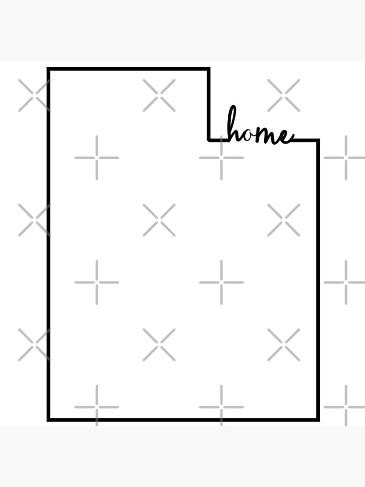 utah home outline canvas print by ohioinspired  redbubble