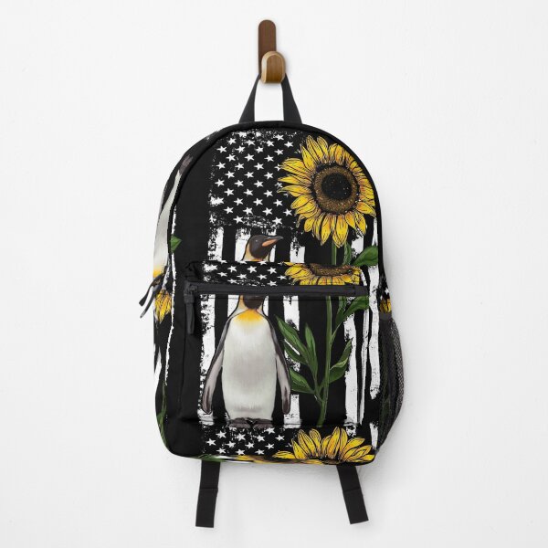 Item preview, Penguin American Flag Sunflower designed and sold by LarinaBeauty.