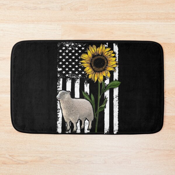 Item preview, Sheep American Flag Sunflower designed and sold by LarinaBeauty.