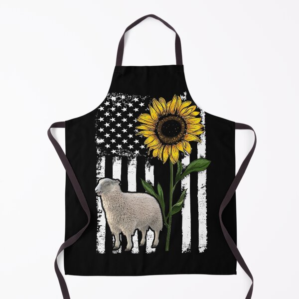 Item preview, Sheep American Flag Sunflower designed and sold by LarinaBeauty.