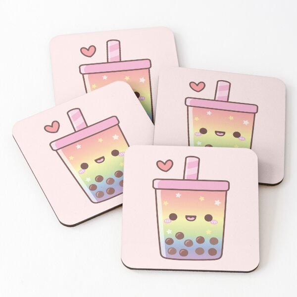 Item preview, Cute Rainbow Boba Tea Love Doodle designed and sold by rustydoodle.