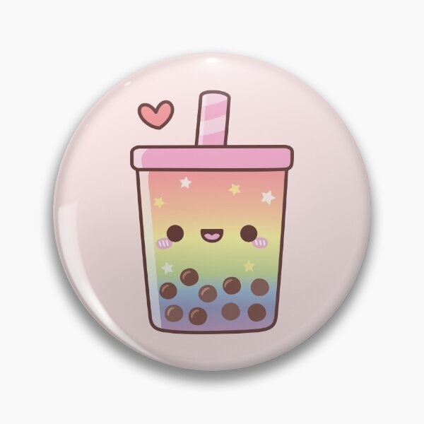 Item preview, Cute Rainbow Boba Tea Love Doodle designed and sold by rustydoodle.