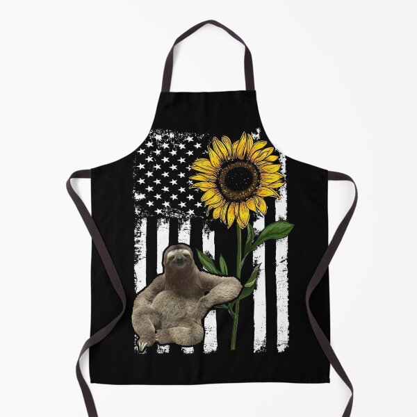 Item preview, Sloth American Flag Sunflower designed and sold by LarinaBeauty.