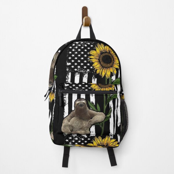 Item preview, Sloth American Flag Sunflower designed and sold by LarinaBeauty.