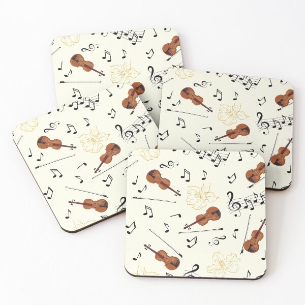 Item preview, Violin Music Notes Floral designed and sold by VannaShanha.
