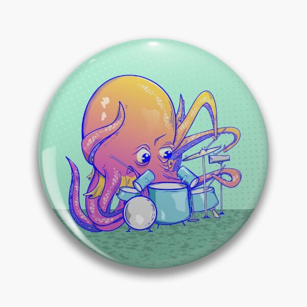 Item preview, Octopus playing the drums designed and sold by piedaydesigns.