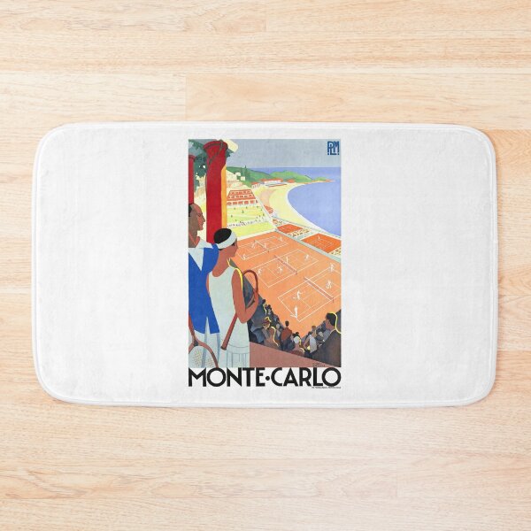 Item preview, 1930 MONTE CARLO Tennis Monaco Travel Poster designed and sold by retrographics.