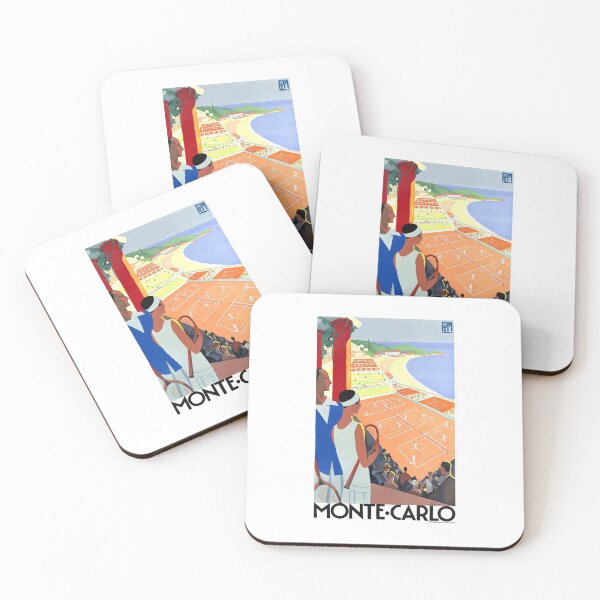 Item preview, 1930 MONTE CARLO Tennis Monaco Travel Poster designed and sold by retrographics.