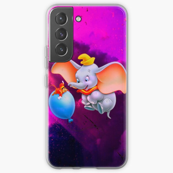 dumbo in the sky with mouse for kids unique art Samsung Galaxy Soft Case