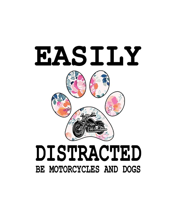 Easily Distracted By Motocycles And Dogs iPad Case & Skin for