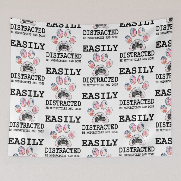 Item preview, Easily Distracted By Motocycles And Dogs designed and sold by BeanxMax.