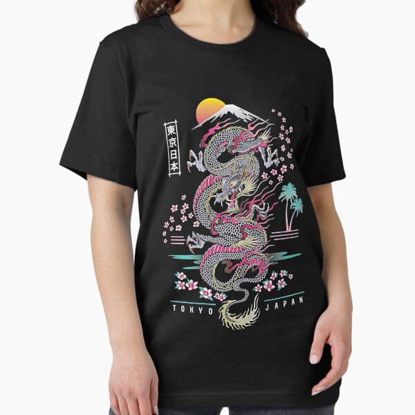 Item preview, Japanese Tokyo Dragon Asian inspired Neon retro 80’s style T-Shirt designed and sold by Josphan469.