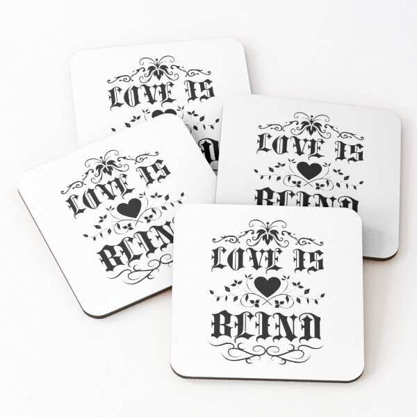 Item preview, LOVE IS BLIND- Goth Tattoo lovers black text designed and sold by Anxatzi.