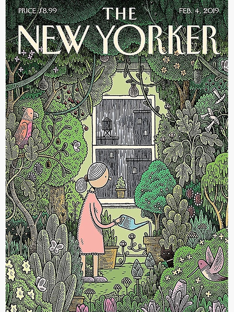 Disover The New Yorker Winter Garden Premium Matte Vertical Poster