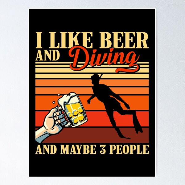 Item preview, Vintage Beer Diving And Maybe 3 People  designed and sold by LucianaShop.