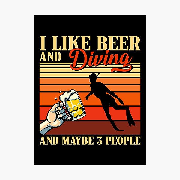 Item preview, Vintage Beer Diving And Maybe 3 People  designed and sold by LucianaShop.