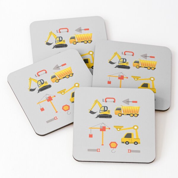 Item preview, Construction Trucks on gray - kids truck lover designed and sold by chetan786.