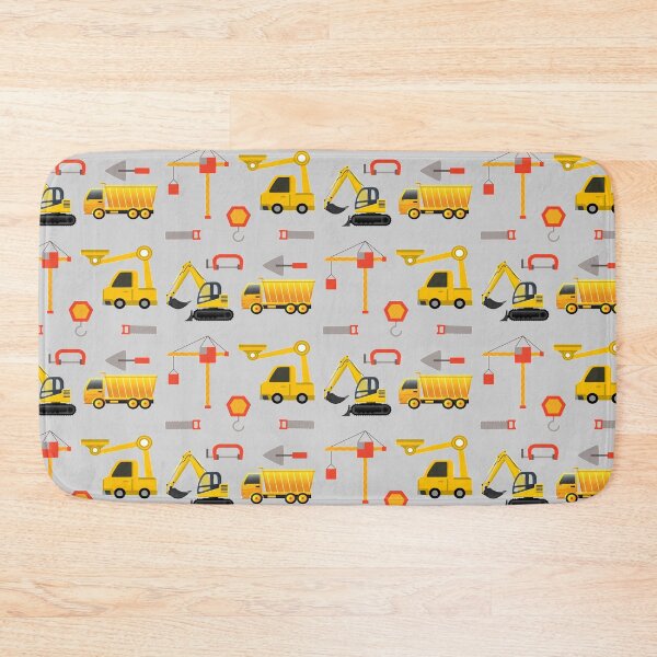 Item preview, Construction Trucks on gray - kids truck lover designed and sold by chetan786.