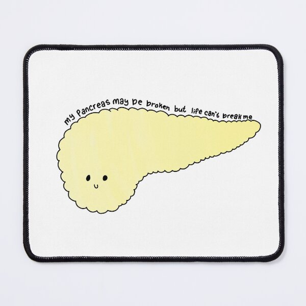 Item preview, Cute Yellow Pancreas "My Pancreas May Be Broken But Life Can't Break Me" designed and sold by EuropaPrints.