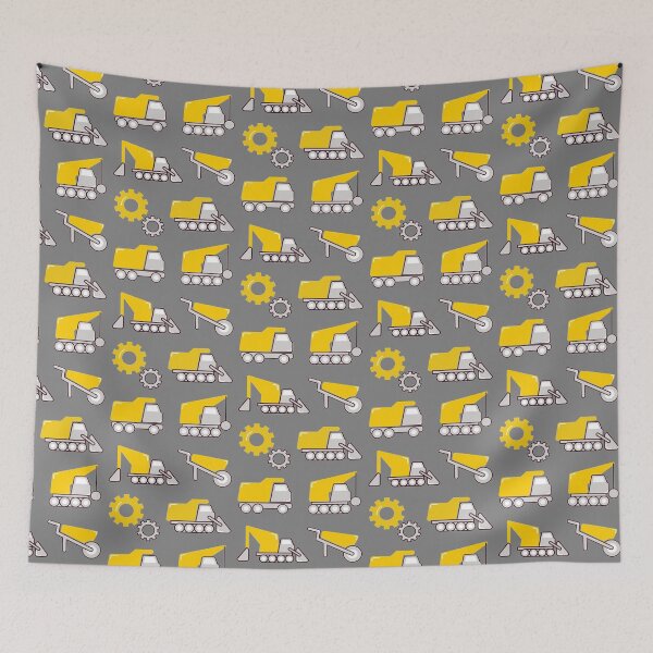 Item preview, Construction Trucks on gray - kids truck lover designed and sold by chetan786.