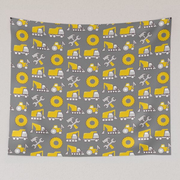 Item preview, Construction Trucks on gray - kids truck lover designed and sold by chetan786.