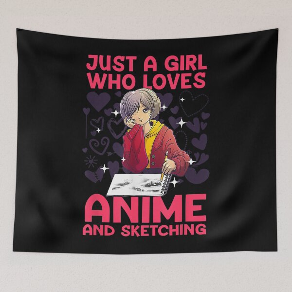 Item preview, Anime Art For Women Teen Girl Anime Merch Sketch designed and sold by LemmikkiBadley.