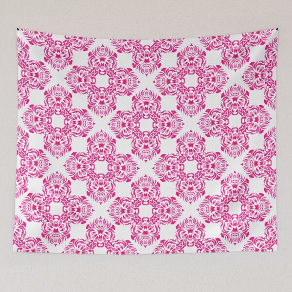 Aperçu de l'œuvre Motif géométrique floral attrayant rose et fuschia créée et vendue par Jaydee001.