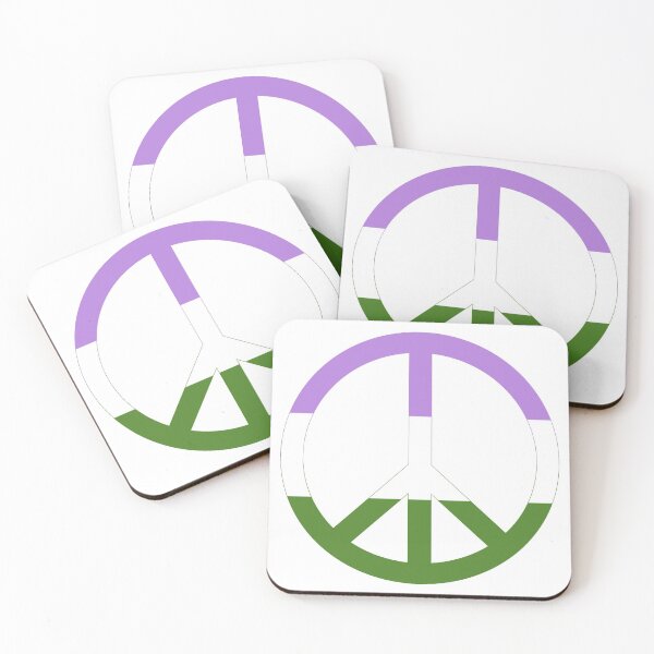 Item preview, Peace and Genderqueer Pride #2 designed and sold by NovotnyDesigns.