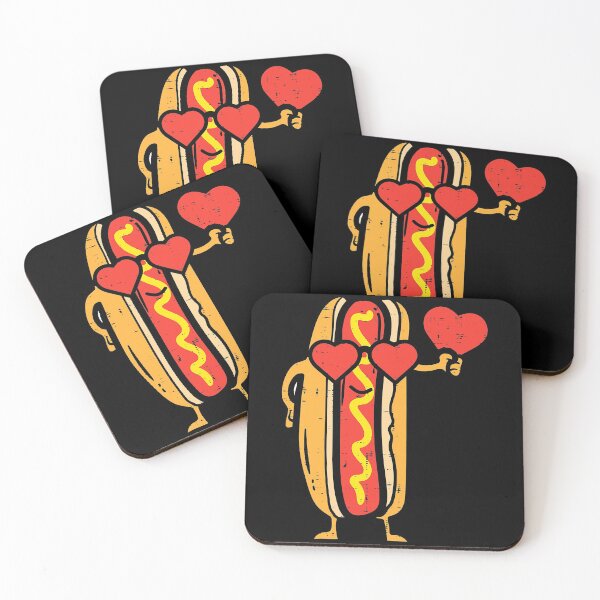 Item preview, Heart Hot Dog Cute Sausage Bun Valentines Day Food Lover designed and sold by LemmikkiBadley.