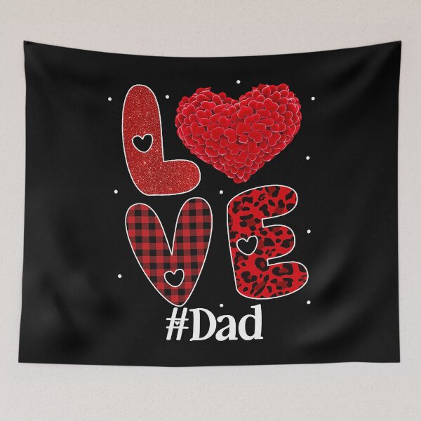 Item preview, Heart Love Plaid Leopard Valentine, My Valentine Is Dad designed and sold by LemmikkiBadley.