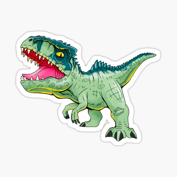 Pegatina «Giganotosaurus de dibujos animados» de aquariumaster | Redbubble