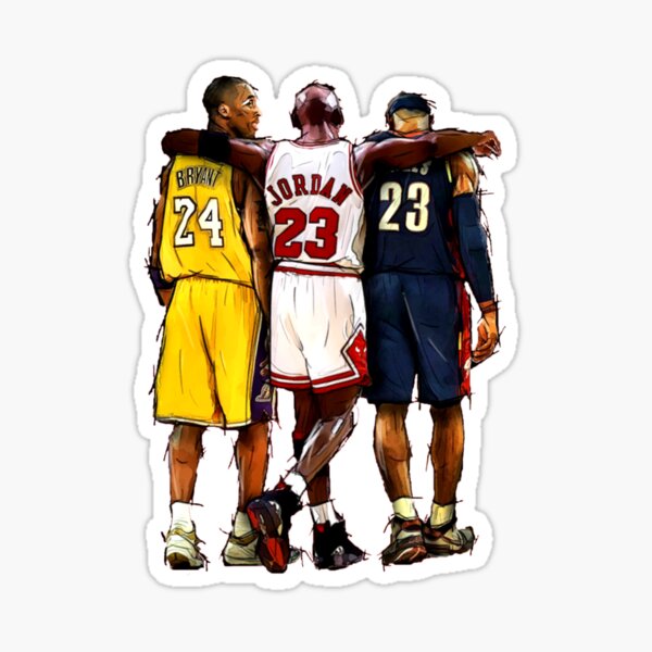 Kobe Jordan Lebron Stickers for Sale Redbubble