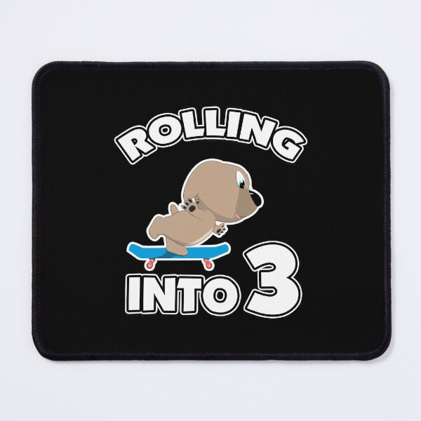 Item preview, Rolling Into 3 - Skateboard Puppy 3rd Birthday designed and sold by onicon.