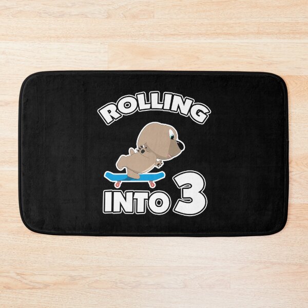 Item preview, Rolling Into 3 - Skateboard Puppy 3rd Birthday designed and sold by onicon.