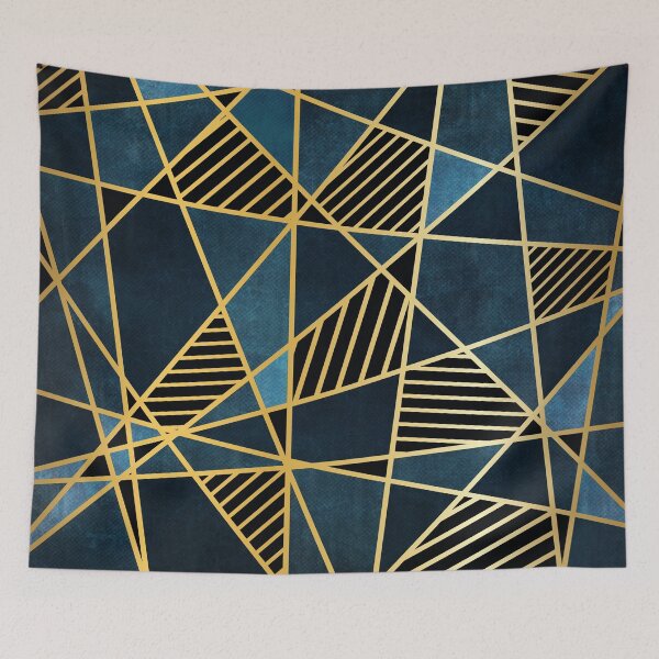 Item preview, Gold  Lines Abstract Print designed and sold by mark ashkenazi.