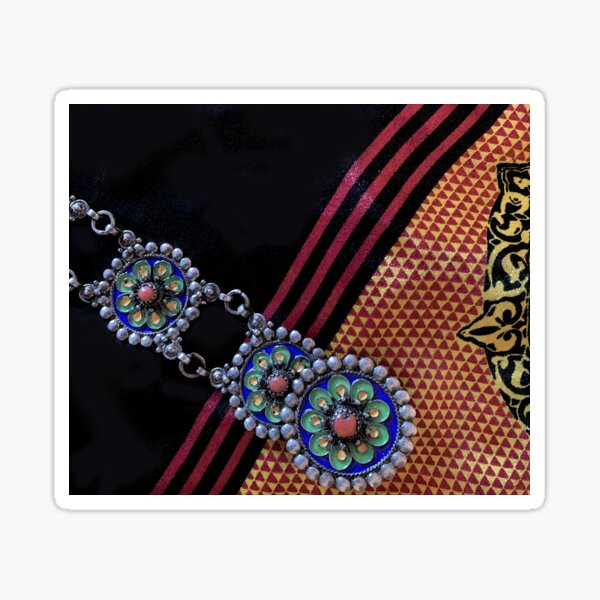 Tissus et bijou kabyle  - Algérie  Sticker