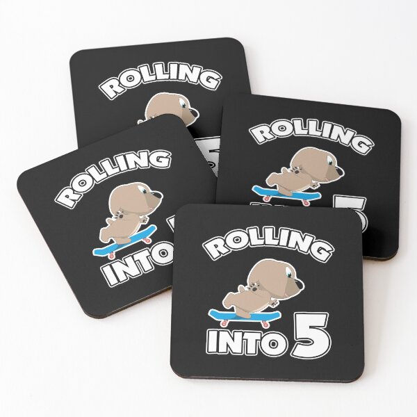 Artikelvorschau, Rolling Into 5 - Skateboard Welpe 5. Geburtstag entworfen und verkauft von onicon.