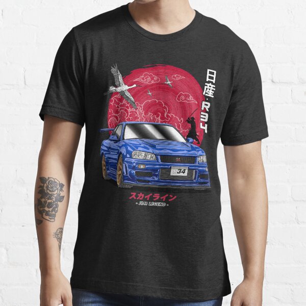 “Nippon JDM Nissan Skyline GT-R R34 " T-shirt for Sale by Joshirosung