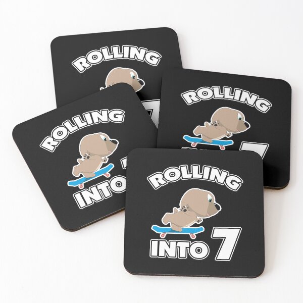 Artikelvorschau, Rolling Into 7 - Skateboard Welpe 7. Geburtstag entworfen und verkauft von onicon.