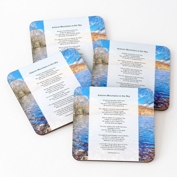 Artikelvorschau, Herbstberge im Himmel Gedicht entworfen und verkauft von Pamela Storch.