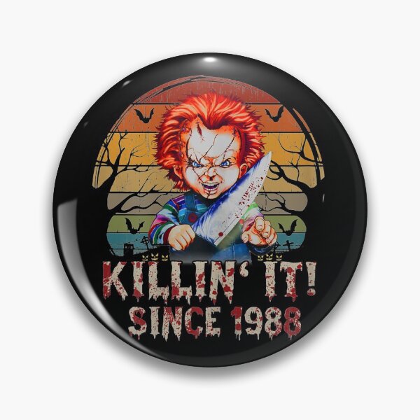 Item preview, Vintage Killin It Since 1988 Chuckys Halloween Horror Movie T-Shirt designed and sold by Luasnire12.