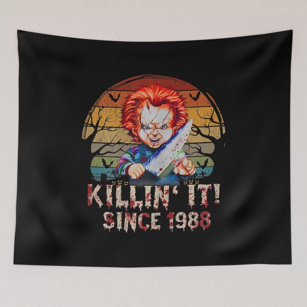 Item preview, Vintage Killin It Since 1988 Chuckys Halloween Horror Movie T-Shirt designed and sold by Luasnire12.