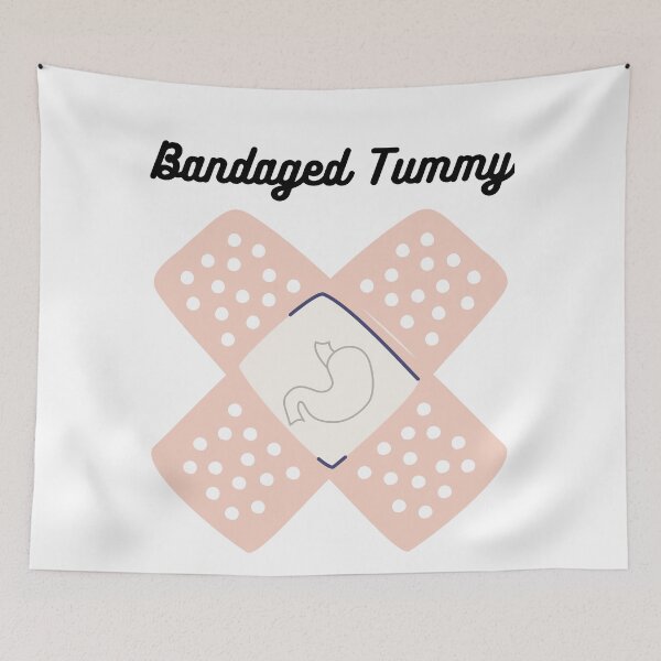Item preview, Bandaged Tummy Stomach Ache Survivor Bandaged- Funny Medical Minimal designed and sold by MAEffects.