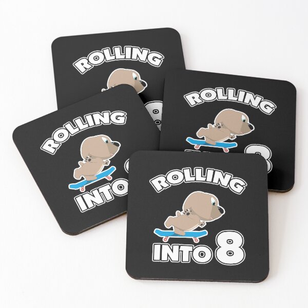 Artikelvorschau, Rolling Into 8 - Skateboard Welpe 8. Geburtstag entworfen und verkauft von onicon.