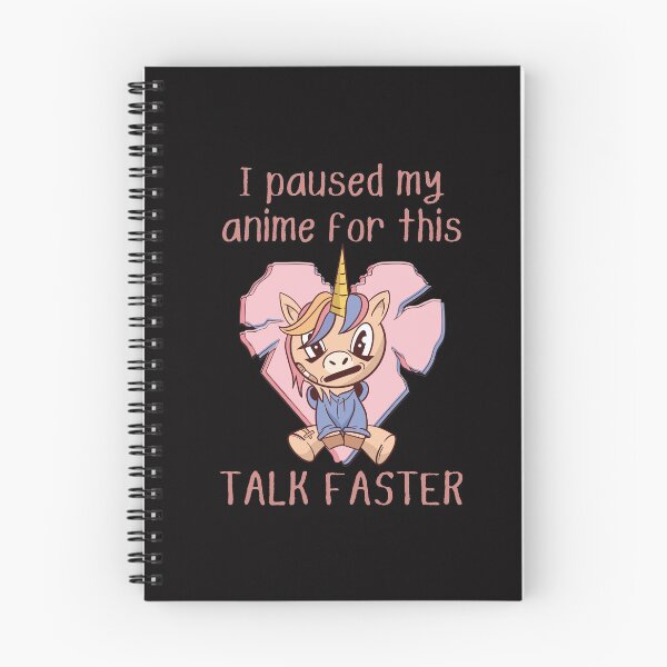 Item preview, I paused my anime for this, talk faster, funny unicorn grunge anime print designed and sold by Auntieck.