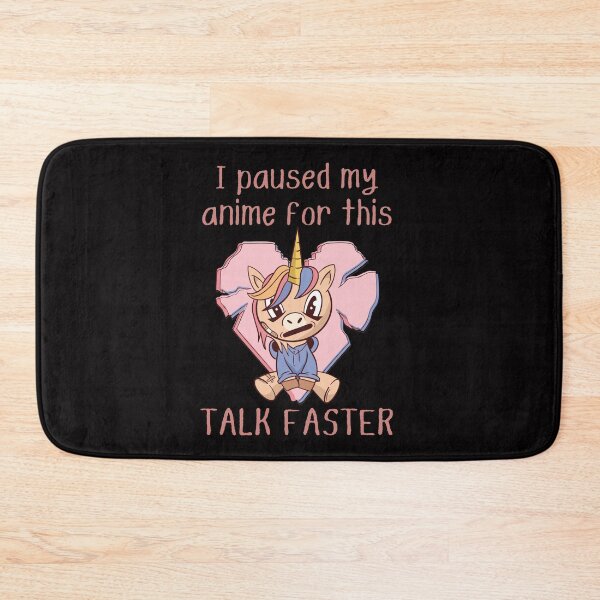 Item preview, I paused my anime for this, talk faster, funny unicorn grunge anime print designed and sold by Auntieck.